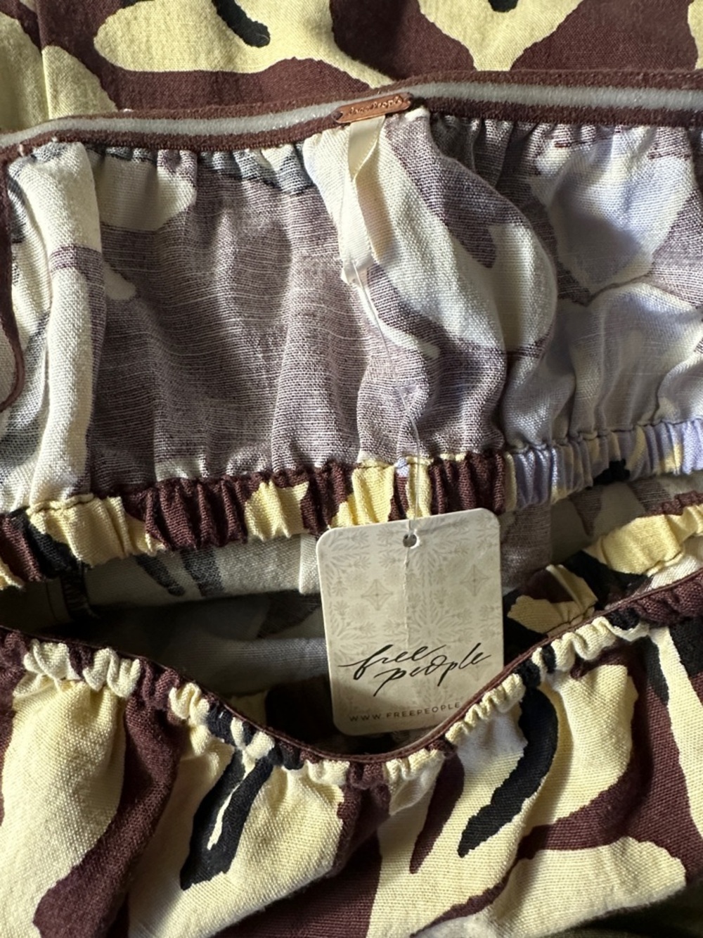 FREE PEOPLE Devella Set in Chocolate Combo NWT Size XS - Picture 9 of 9